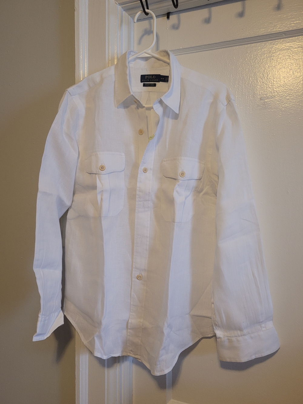 Polo Ralph Lauren White Button-Up Shirt Medium
